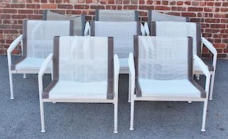 Set of 8 Richard Schultz for Knoll Arm Chairs.