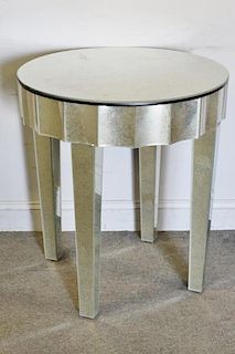 Hollywood Regency Style Mirrored Center Table.