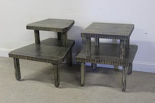 Midcentury Lot of 2 Tier End Tables.