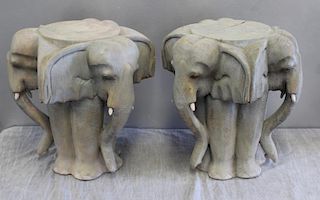Pair of Modern Decorator Elephant Side Tables.