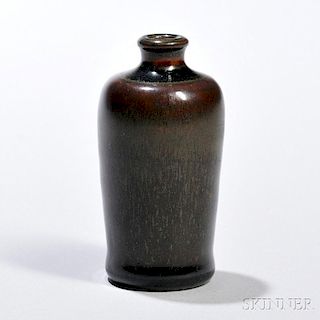 Miniature Iron-Rust Meiping 铁锈红兔毫小梅瓶，高2.75英寸，18世纪