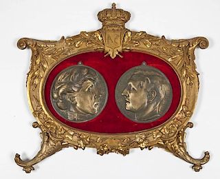 Bronze Plaques of Albert & Elisabeth of Belgium