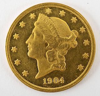 1904-S $20 Liberty Head Gold Piece
