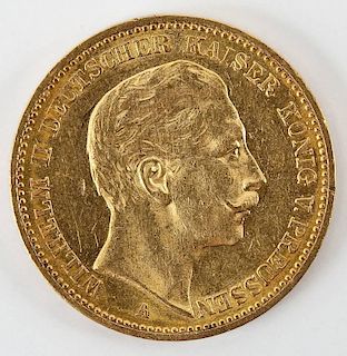 1897A Prussia 20 Mark Gold Piece