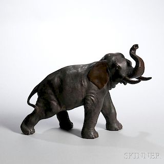 Bronze Elephant 青铜大象,高14.125英寸,宽19.5英寸,中国