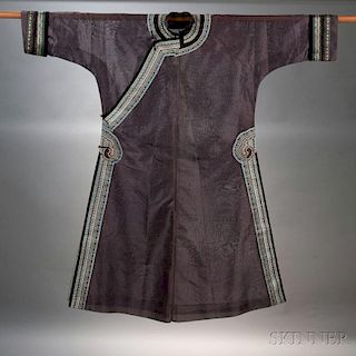 Informal Jacket and Robe 男子长袍便装，长54.5英寸，19/20世纪,中国