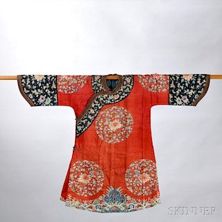 Manchu Lady's Kesi Robe 女子缂丝旗袍，长41.5英寸，19世纪,中国