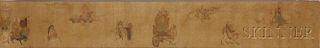 Hand Scroll Depicting Eighteen Luohans "十八罗汉"丝质长卷,长154.5英寸,高12.25英寸,16/17世纪,中国