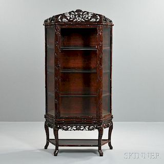 Display Cabinet 展示柜，高74英寸，宽35.5英寸，深14.5英寸，20世纪，中国