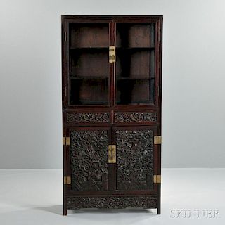 Display Cabinet 展示柜，高73.875英寸，宽36.5英寸，深15英寸，20世纪，中国