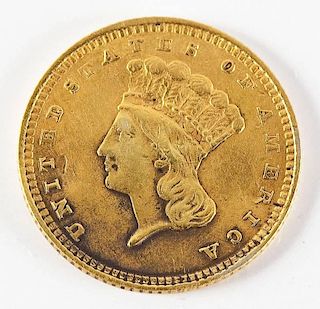 1857 Type 3 $1.00 Gold Piece