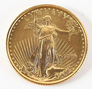 1998 1/10 Oz $5.00 American Eagle Gold Piece
