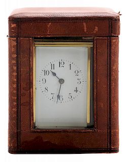 French Brass Carriage Clock in
