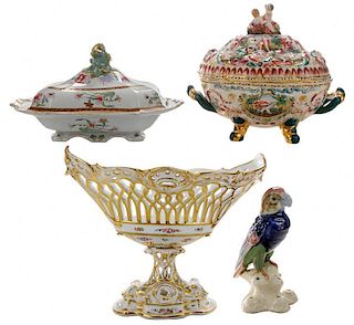 Four Continental and English Ceramic