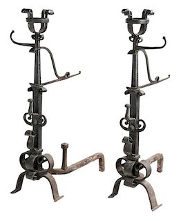 Very Large Pair Wrought Iron