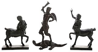 Three Grand Tour Bronze Figures,
