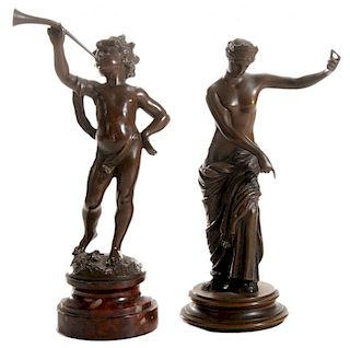 Two Grand Tour Bronze Figures,