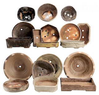 Eighteen Handmade Stoneware [Bonsai]