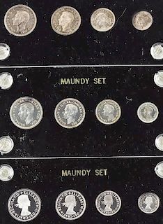3 Maundy Sets 1946, 1952, 1990