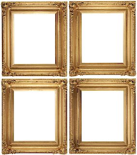 Four Fine American Gilt Wood Frames