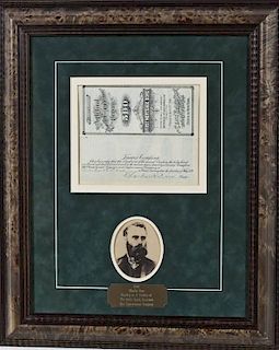 Charles Dow Signed Amity Canal Bond