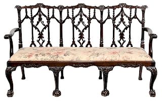 Chippendale Style Carved Mahogany