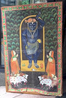 LARGE INDIAN OLD PAINTING