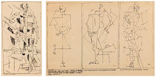 A PAIR OF LITHOGRAPHS BY KAZIMIR MALEVICH (RUSSIAN 1878-1935)