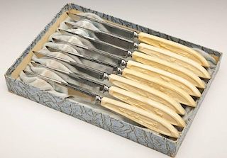 8 Piece Walrus Tusk Knife Set