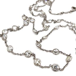 Platinum 15.88 Ct. Diamond by the Yard Necklace
