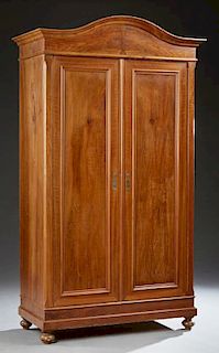 Louis XVI Style Carved Walnut Armoire, c. 1900, th