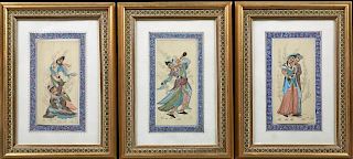 Persian School, "The Lovers," "The Dancer," and "T