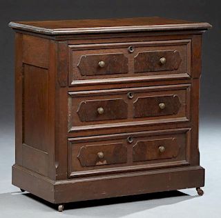 American Victorian Carved Mahogany Chest, late 19t
