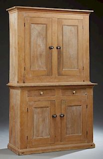 Southern American Carved Cypress Cupboard, early 2