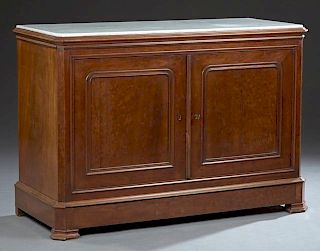 Louis Philippe Style Carved Mahogany Marble Top Si