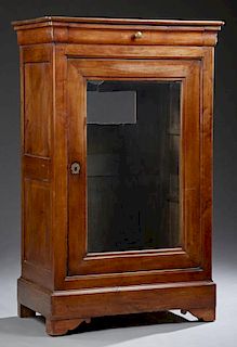 French Provincial Louis Philippe Fruitwood Vitrine