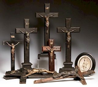 Group of Eight French Religious Items, early 20th