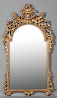French Louis Philippe Style Carved Giltwood Overma