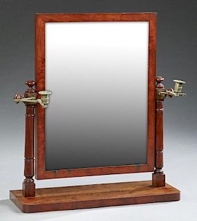 English Victorian Carved Mahogany Dressing Mirror,