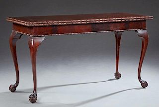 Chippendale Style Carved Mahogany Console Dining T