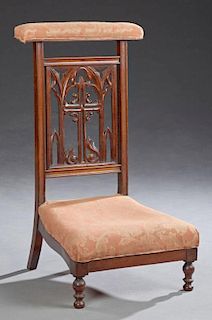 French Carved Walnut Prie Dieu, late 19th c., the
