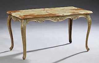 Louis XV Style Gilt Bronze and Green Onyx Marble T