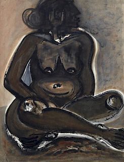 Georgeta Gigi Aramescu (1910-1994), "Seated Nude W