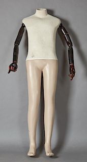 French Wood and Composition Male Mannequin, early