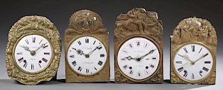 Group of Four French Morbier Clock Movements, 19th