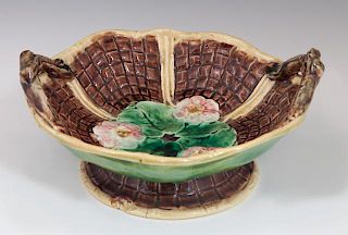 Four Pieces of Majolica, 19th c., consisting of tw