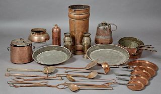 Group of Twenty-Eight Pieces of French Metalware,
