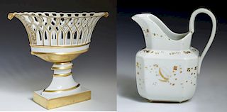 Two Pieces of French Porcelain, consisting of an O