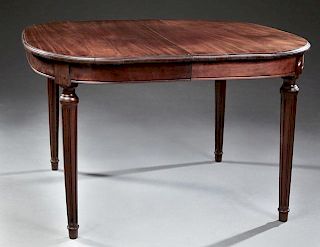 French Louis XVI Style Carved Mahogany Dining Tabl
