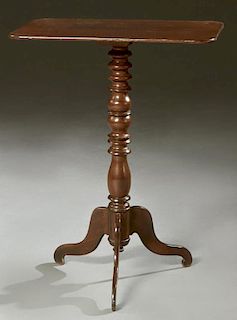 Regency Carved Mahogany Candle Stand, 19th c., the
